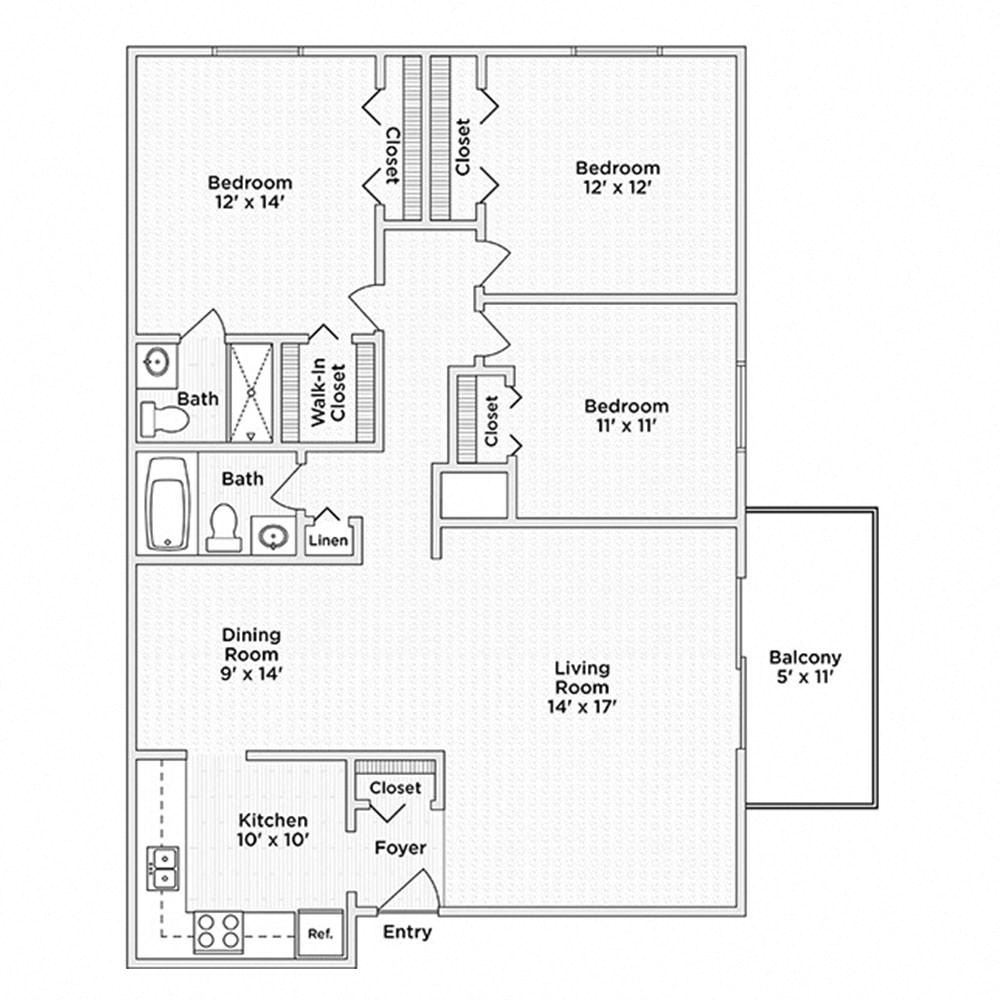 3 bedroom apartment for rent